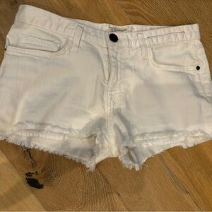 Current Elliot white denim shorts